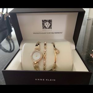 Anne Klein Swarovski Crystal-Accented Watch Set